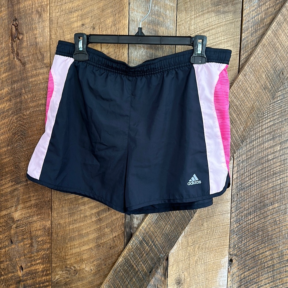 Adidas women’s 3 color running shorts with insert